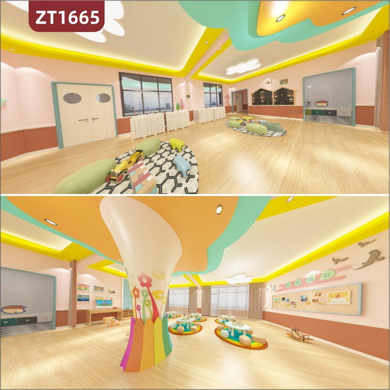 定制早教托育园幼儿园VR全景展示视频设计展厅展馆3D建模效果高清渲染制作