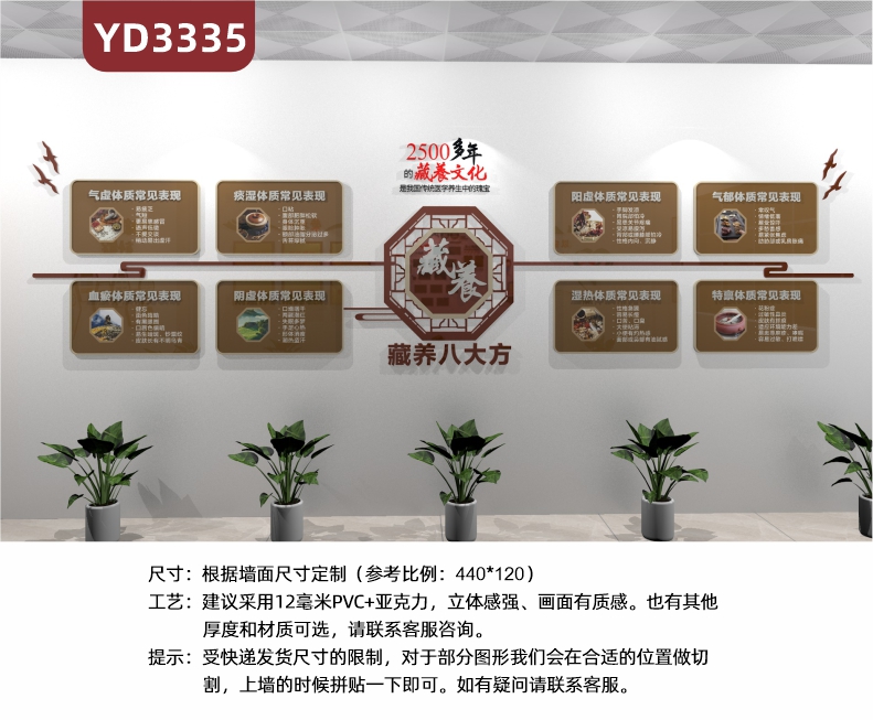 定制3D立体中医文化墙中医藏养八大方气虚体质常见表现 痰湿体质常见表现阳虚体质常见表现 气郁体质常见表现血瘀体质常见表现 阴虚体质常见表现